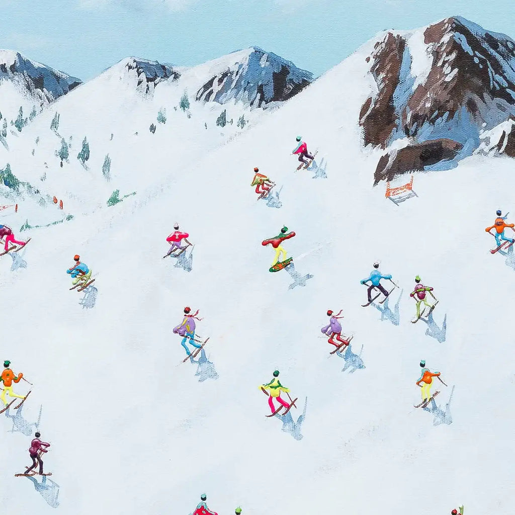 Ski Day - Original - SOLD by artist Paola Cassais - Wyecliffe Galleries