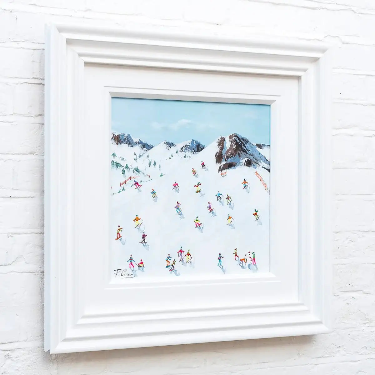 Ski Day - Original - SOLD by artist Paola Cassais - Wyecliffe Galleries