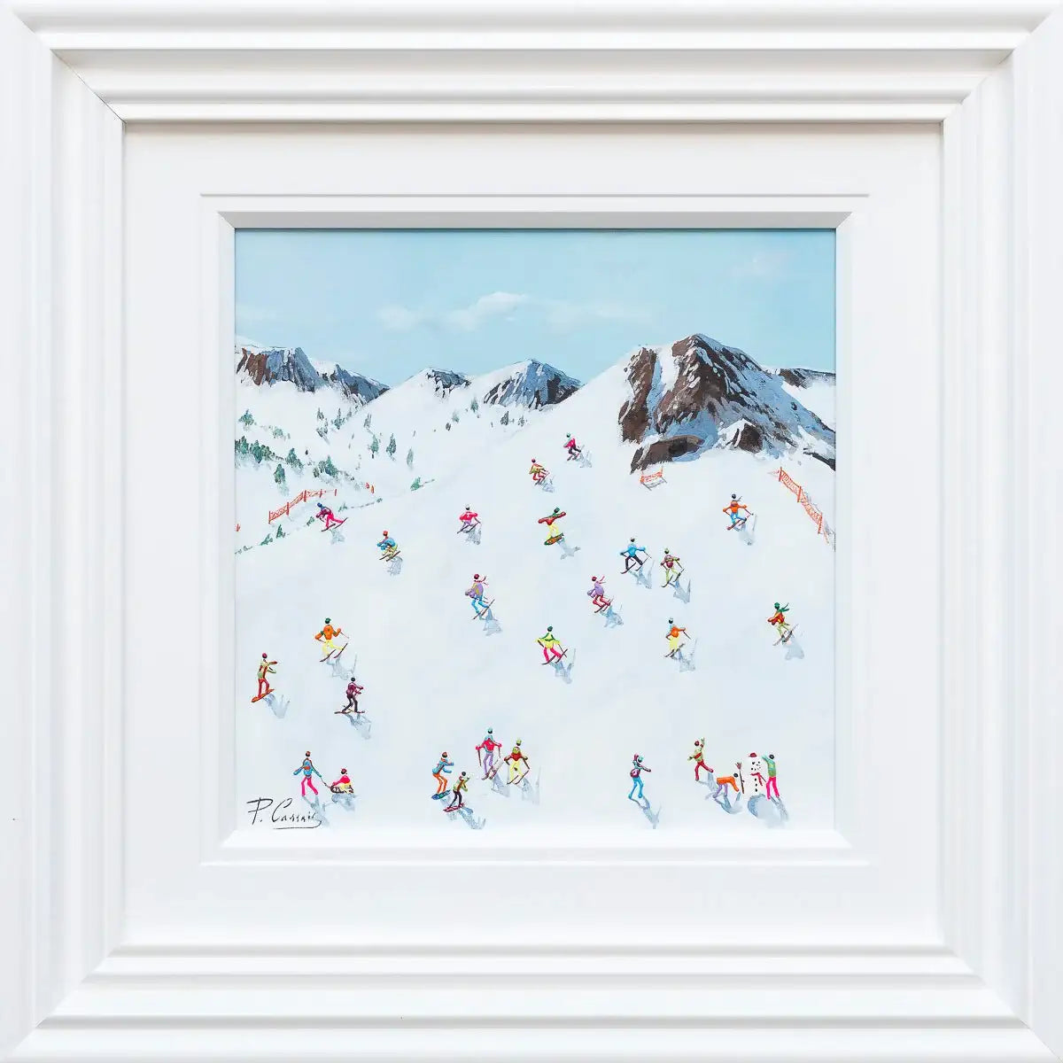 Ski Day - Original - SOLD by artist Paola Cassais - Wyecliffe Galleries