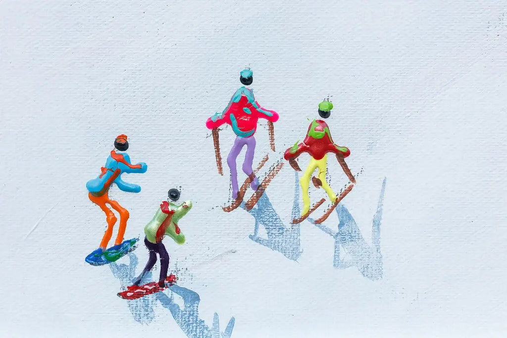 Ski Day - Original - SOLD by artist Paola Cassais - Wyecliffe Galleries