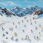 Ski Like There's No Tomorrow - Original - SOLD by artist Paola Cassais - Wyecliffe Galleries