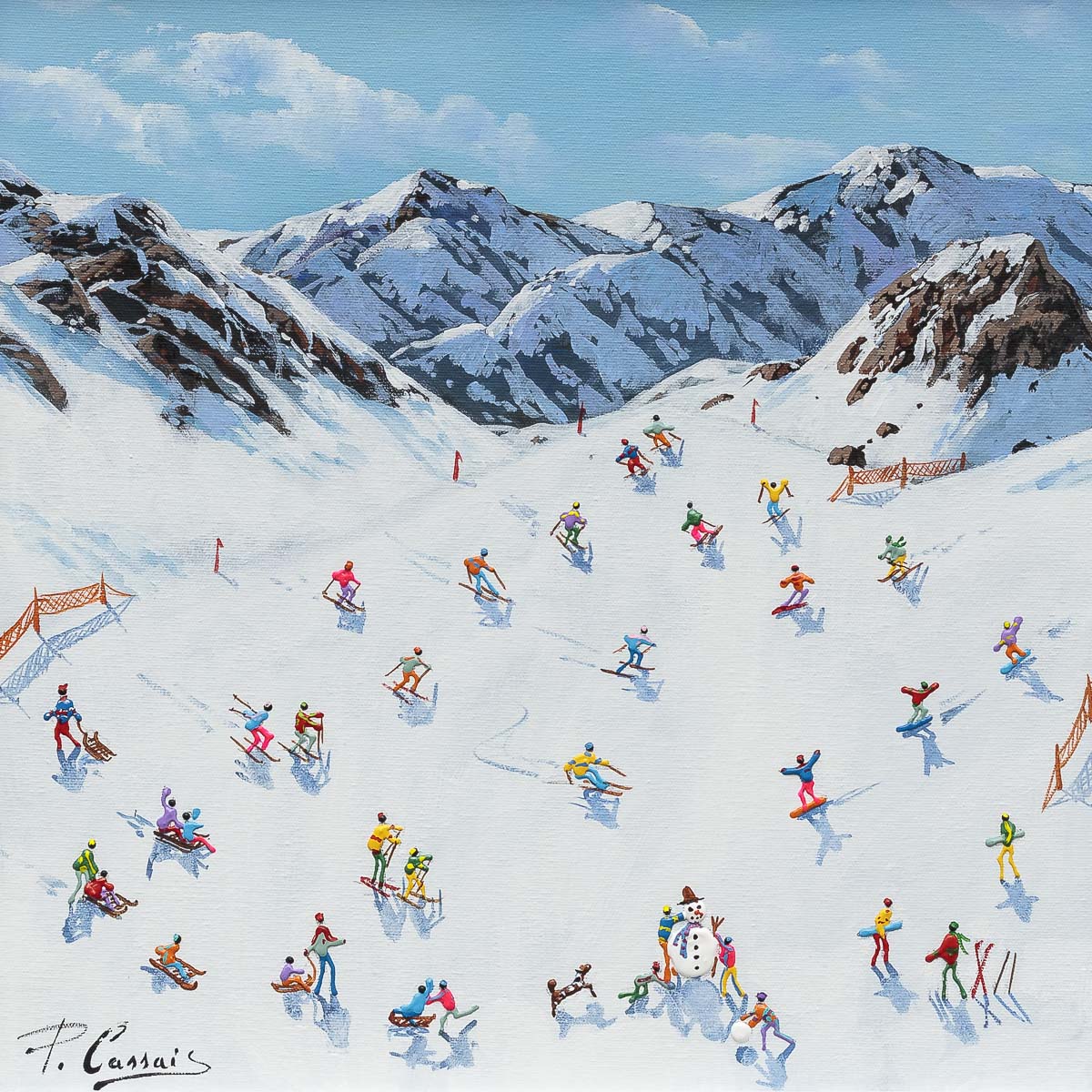 Ski Like There's No Tomorrow - Original Paola Cassais Original