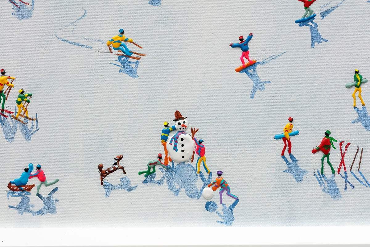 Ski Like There's No Tomorrow - Original - SOLD by artist Paola Cassais - Wyecliffe Galleries