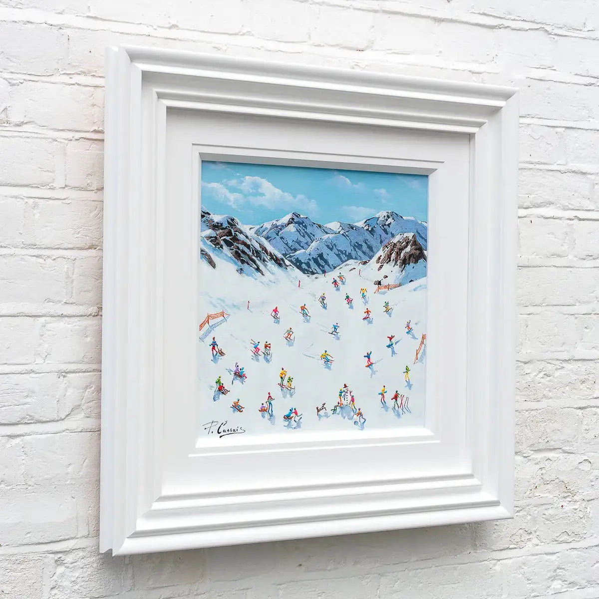 Ski Like There's No Tomorrow - Original - SOLD by artist Paola Cassais - Wyecliffe Galleries