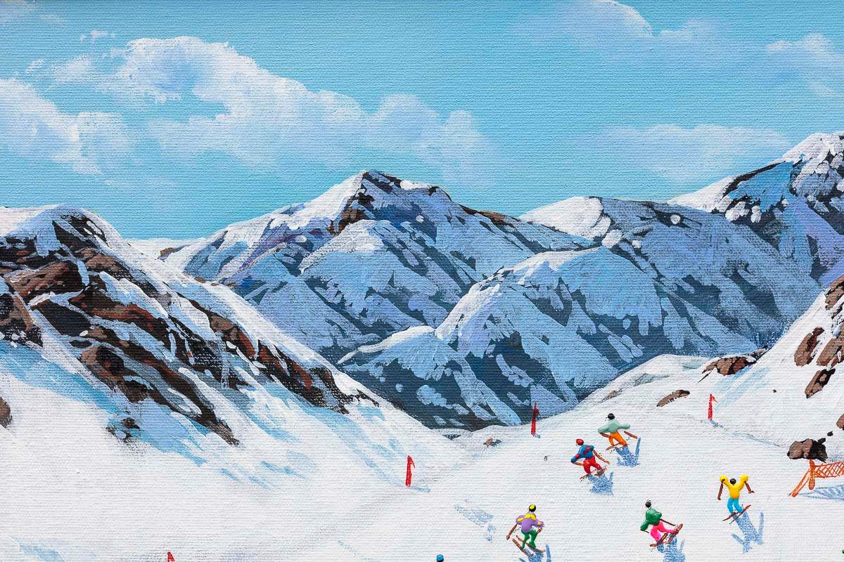 Ski Like There's No Tomorrow - Original - SOLD by artist Paola Cassais - Wyecliffe Galleries
