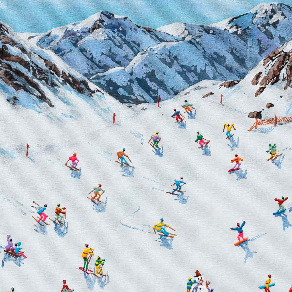 Ski Like There's No Tomorrow - Original - SOLD by artist Paola Cassais - Wyecliffe Galleries