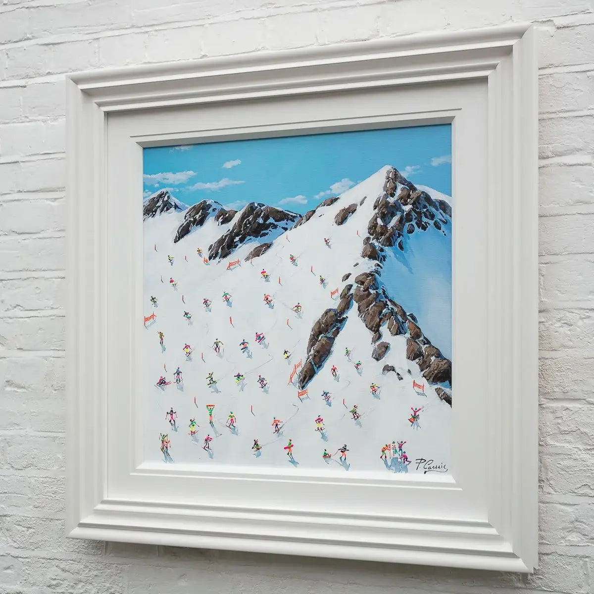 Skiing Is My Happy Place - Original by artist Paola Cassais - Wyecliffe Galleries