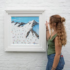 Skiing Is My Happy Place - Original by artist Paola Cassais - Wyecliffe Galleries
