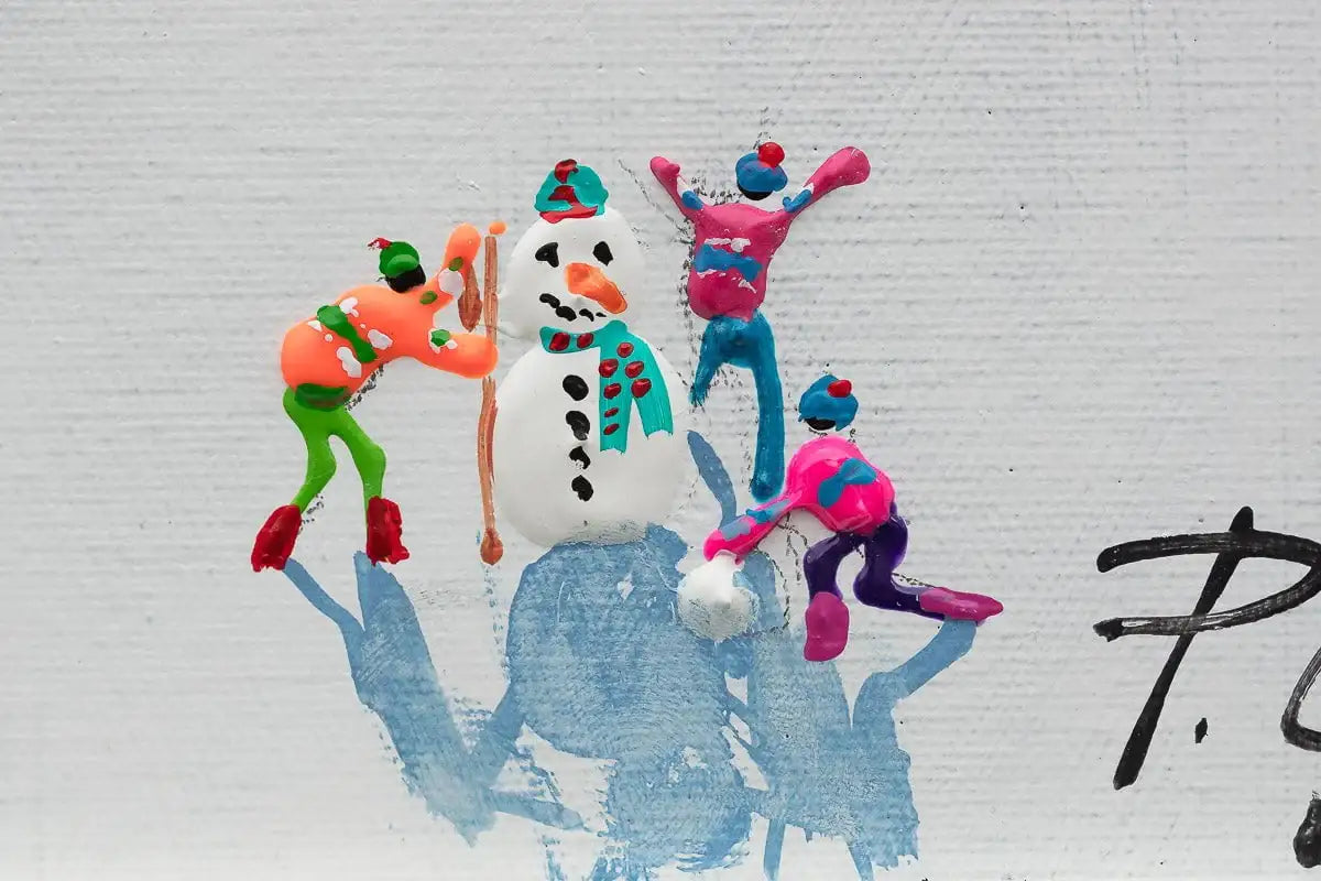 Skiing Is My Happy Place - Original by artist Paola Cassais - Wyecliffe Galleries