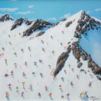 Skiing Is My Happy Place - Original by artist Paola Cassais - Wyecliffe Galleries