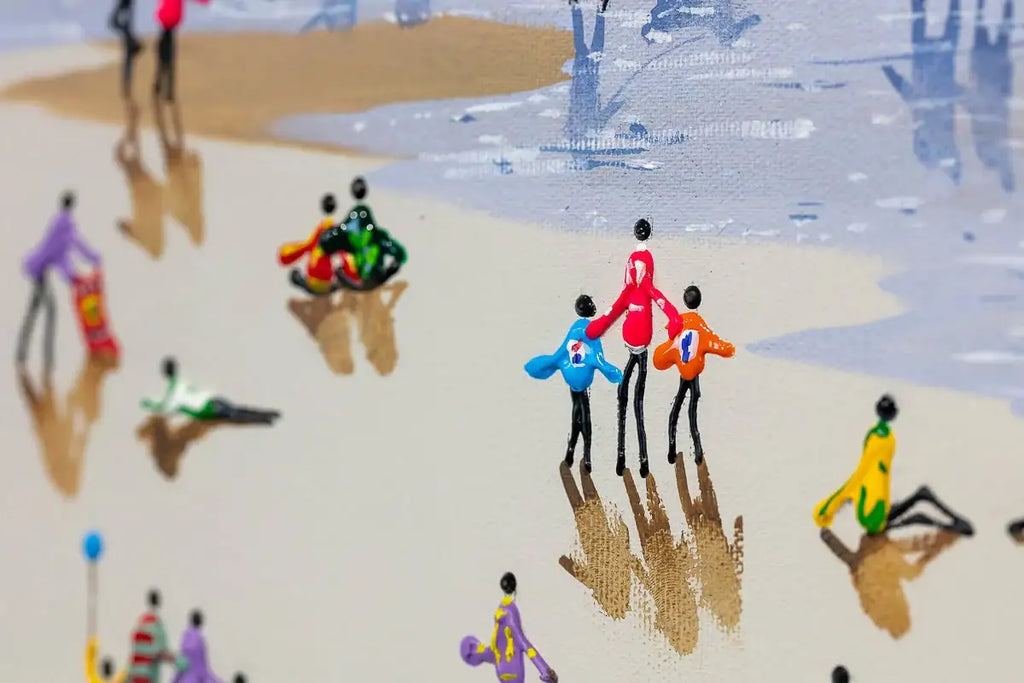 Summer Surfing - Original - SOLD by artist Paola Cassais - Wyecliffe Galleries