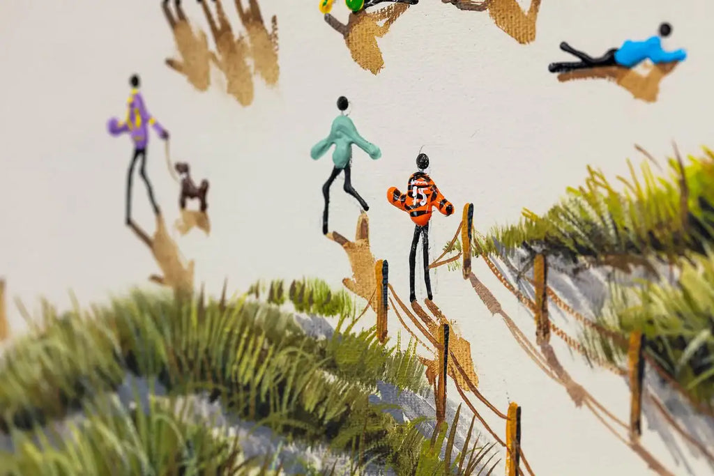 Summer Surfing - Original - SOLD by artist Paola Cassais - Wyecliffe Galleries