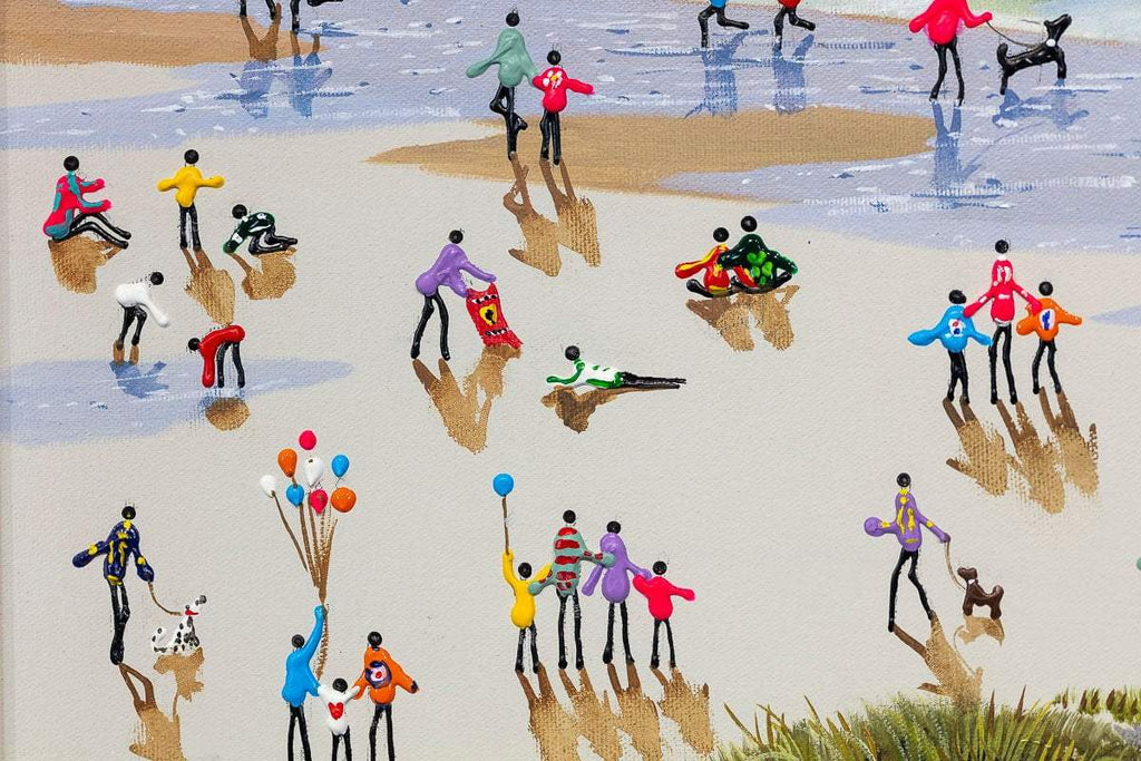 Summer Surfing - Original - SOLD by artist Paola Cassais - Wyecliffe Galleries