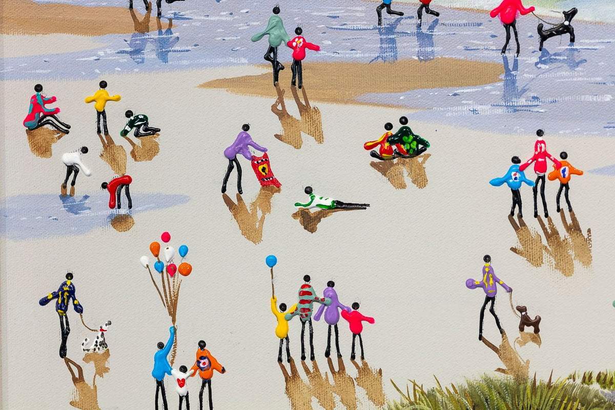 Summer Surfing - Original - SOLD by artist Paola Cassais - Wyecliffe Galleries
