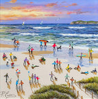 Summer Surfing - Original - SOLD by artist Paola Cassais - Wyecliffe Galleries