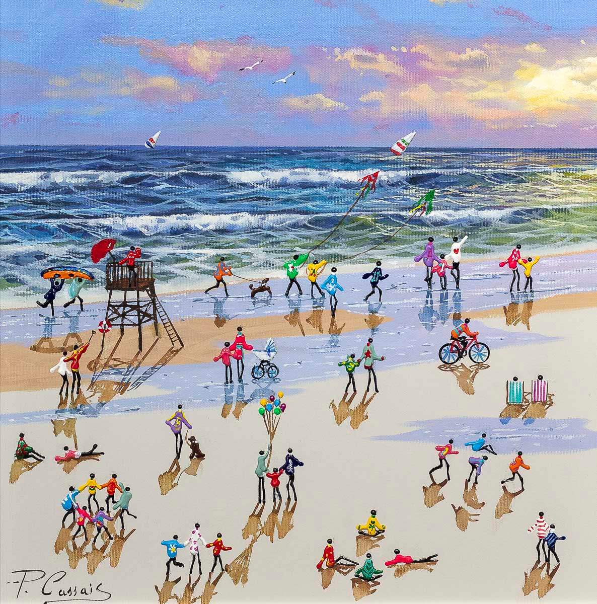 Sun-Kissed Summer - Original - SOLD by artist Paola Cassais - Wyecliffe Galleries