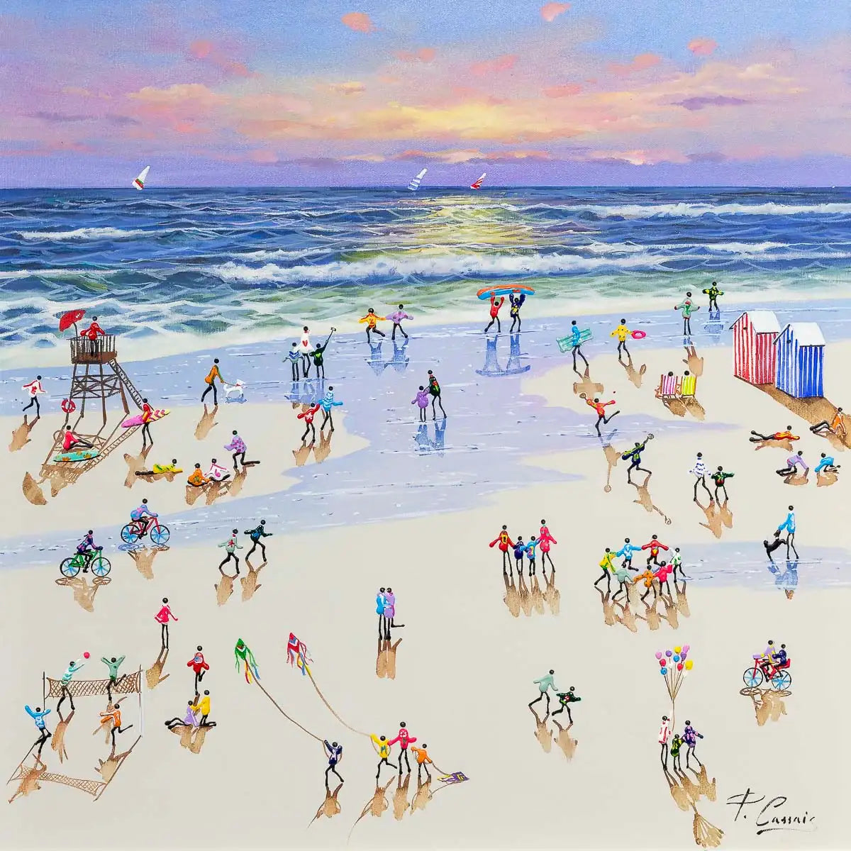 Sunset Vibes - Original - SOLD by artist Paola Cassais - Wyecliffe Galleries