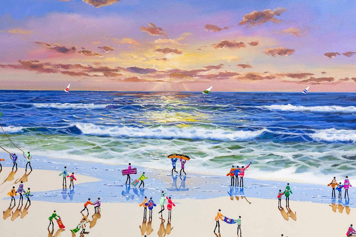 Sunset Worshippers - Original - SOLD by artist Paola Cassais - Wyecliffe Galleries