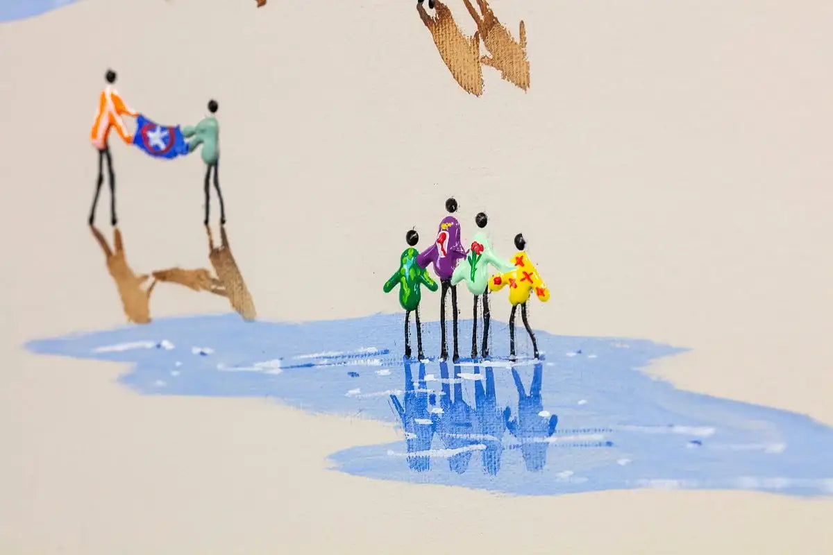 Sunset Worshippers - Original - SOLD by artist Paola Cassais - Wyecliffe Galleries