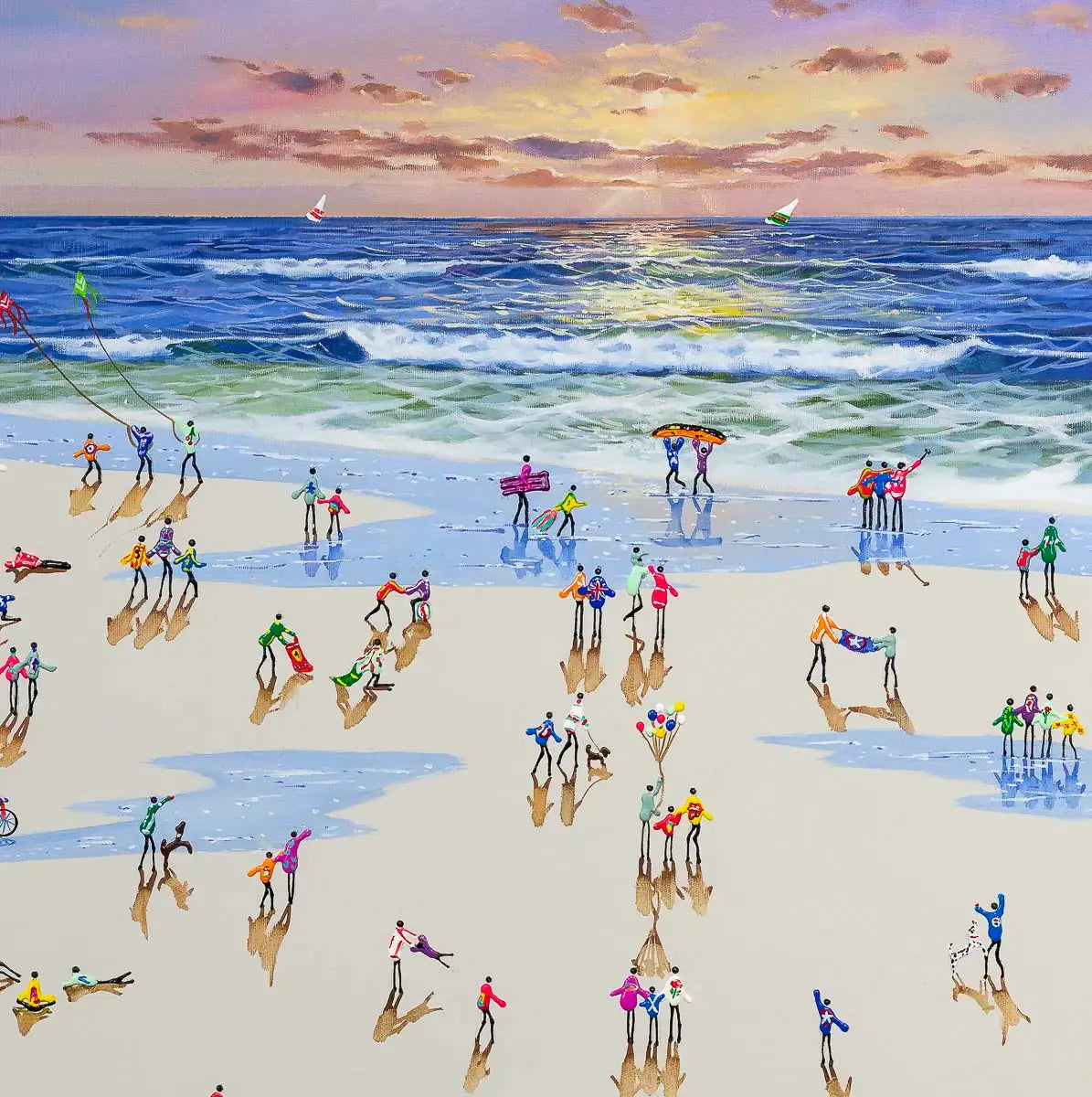 Sunset Worshippers - Original - SOLD by artist Paola Cassais - Wyecliffe Galleries