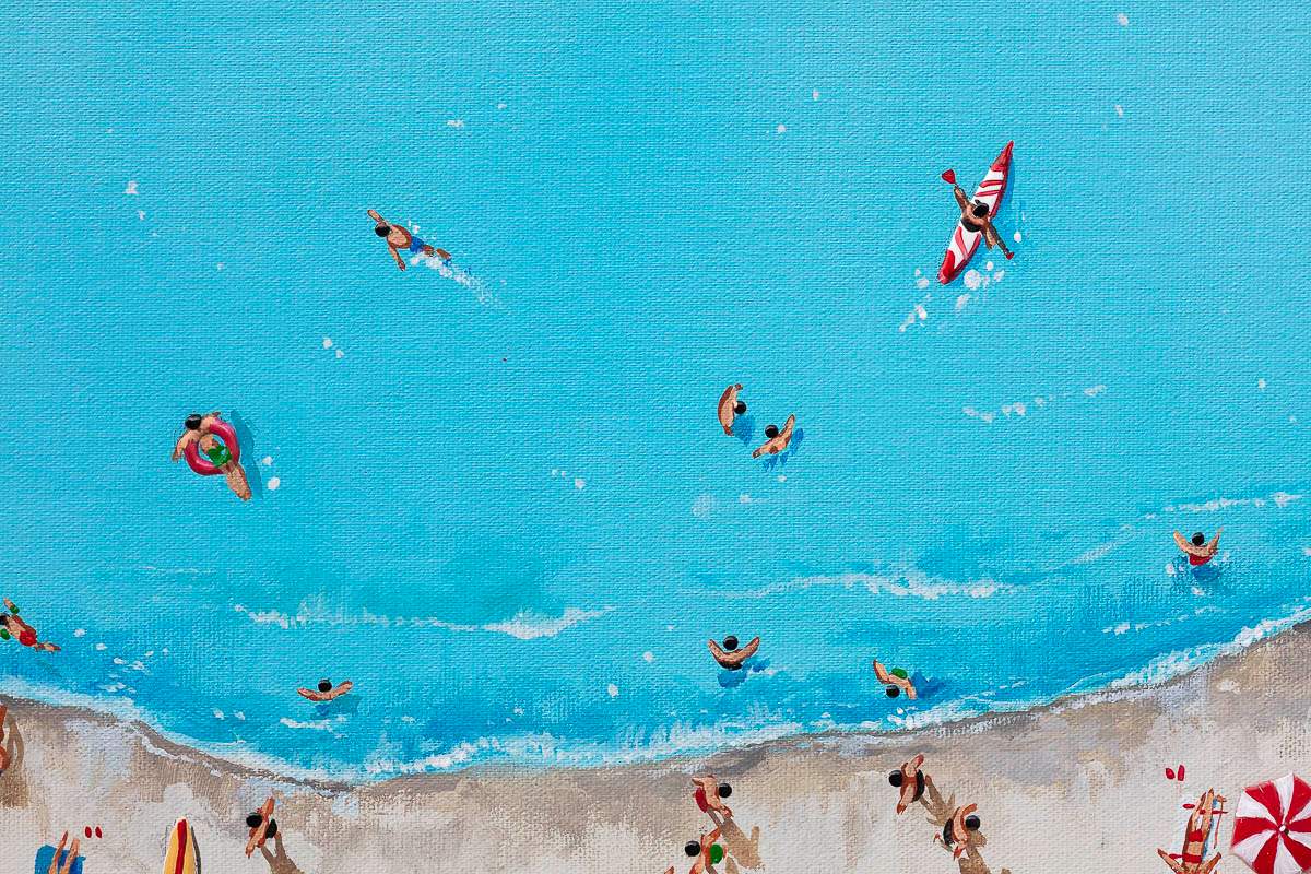 Surf and Sunshine - Original - SOLD by artist Paola Cassais - Wyecliffe Galleries