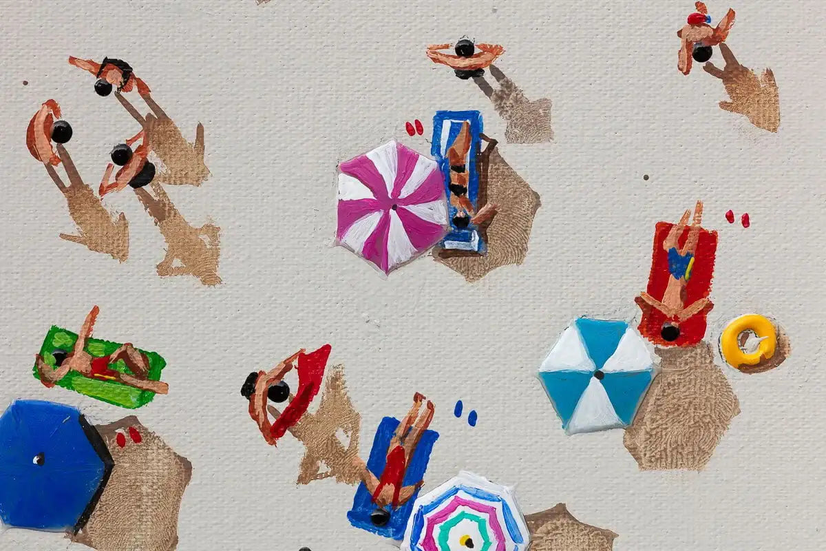 Surf and Sunshine - Original - SOLD by artist Paola Cassais - Wyecliffe Galleries