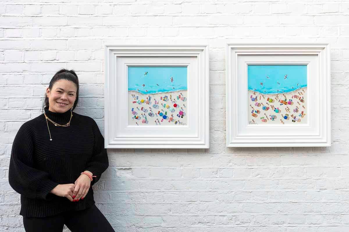 Surf and Sunshine - Original - SOLD by artist Paola Cassais - Wyecliffe Galleries