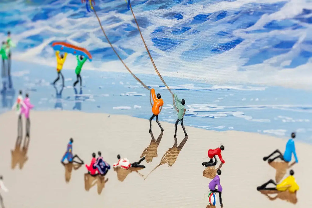 Surfing The Waves - Original - SOLD by artist Paola Cassais - Wyecliffe Galleries