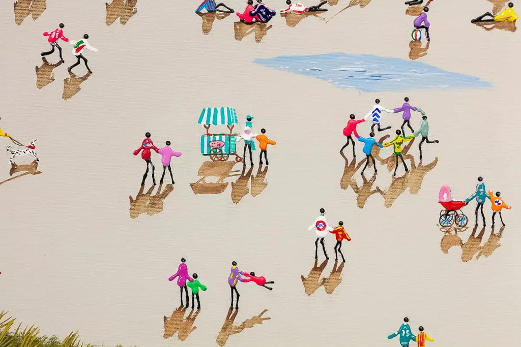 Surfing The Waves - Original - SOLD by artist Paola Cassais - Wyecliffe Galleries