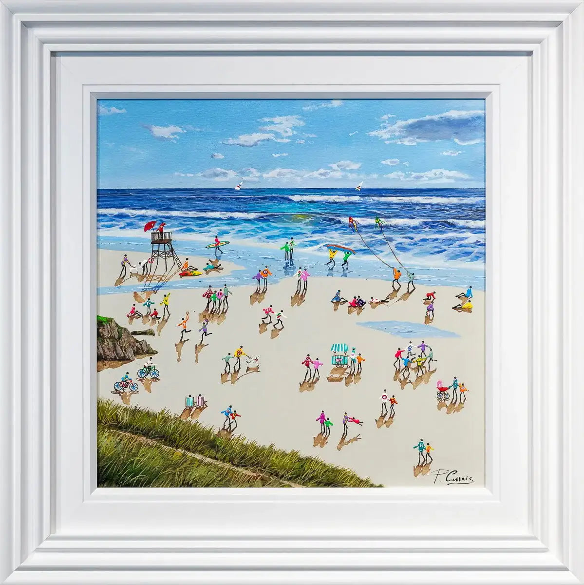 Surfing The Waves - Original - SOLD by artist Paola Cassais - Wyecliffe Galleries