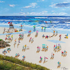 Surfing The Waves - Original - SOLD by artist Paola Cassais - Wyecliffe Galleries