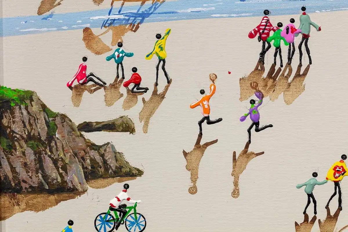 Surfing The Waves - Original - SOLD by artist Paola Cassais - Wyecliffe Galleries