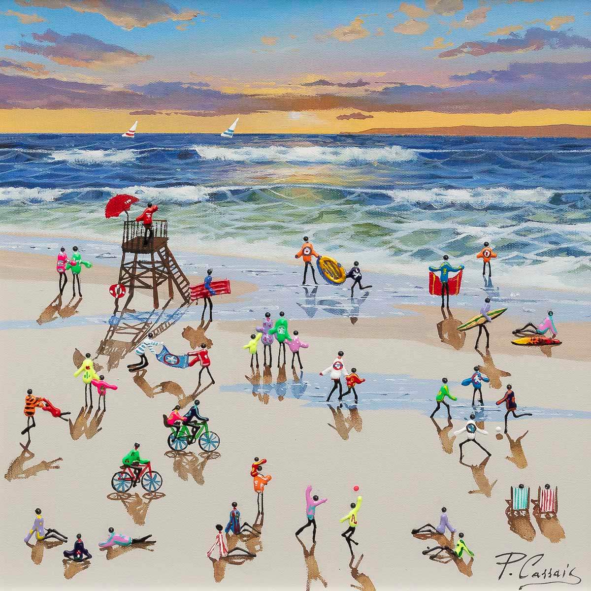 The Ocean's Roar Is Music To The Soul - Original - SOLD by artist Paola Cassais - Wyecliffe Galleries