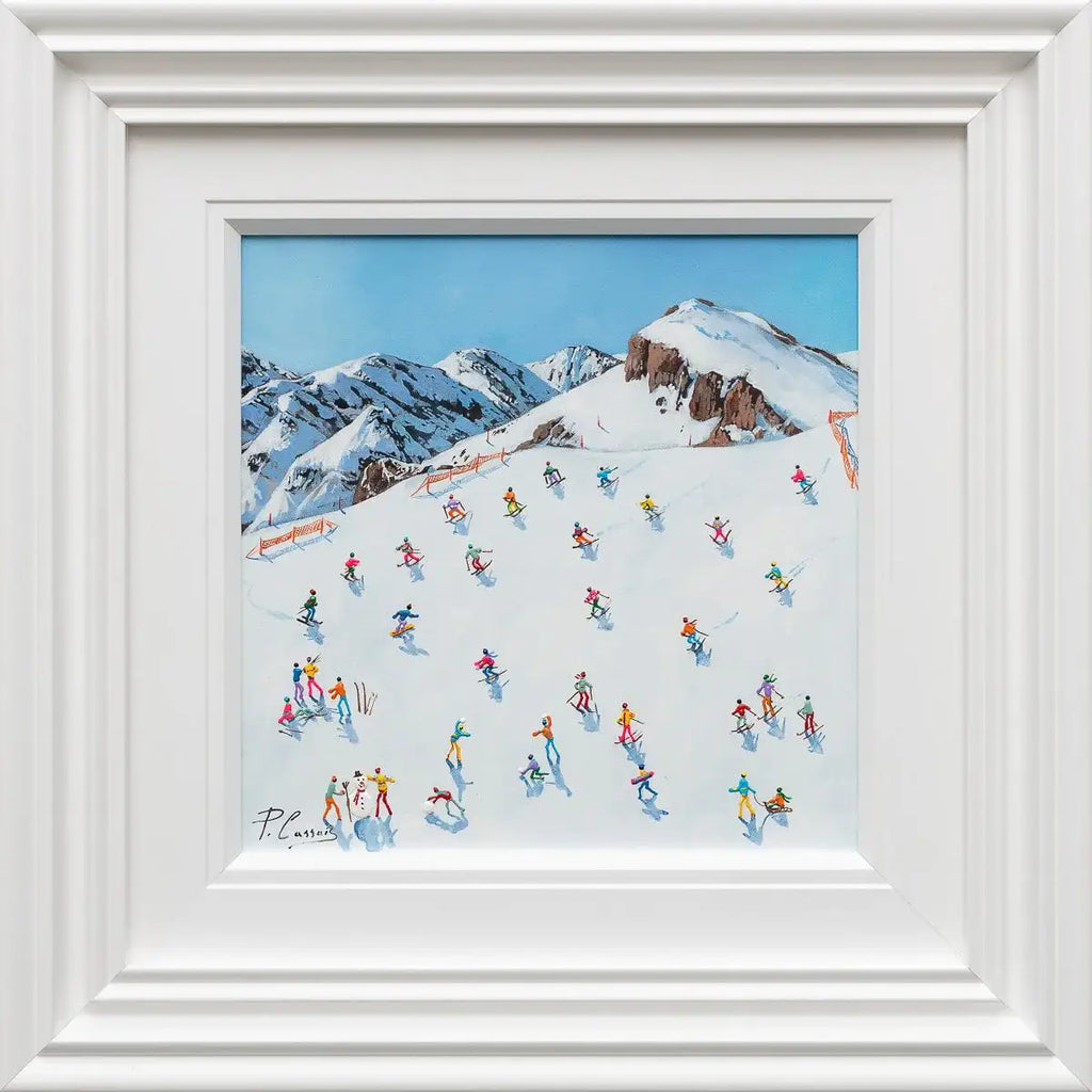 The Ski's The Limit - Original - SOLD by artist Paola Cassais - Wyecliffe Galleries