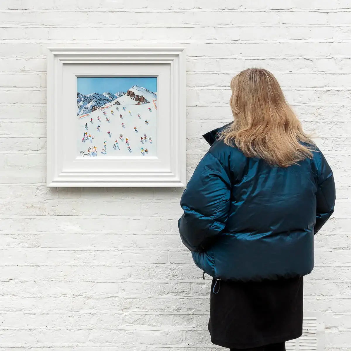 The Ski's The Limit - Original - SOLD by artist Paola Cassais - Wyecliffe Galleries