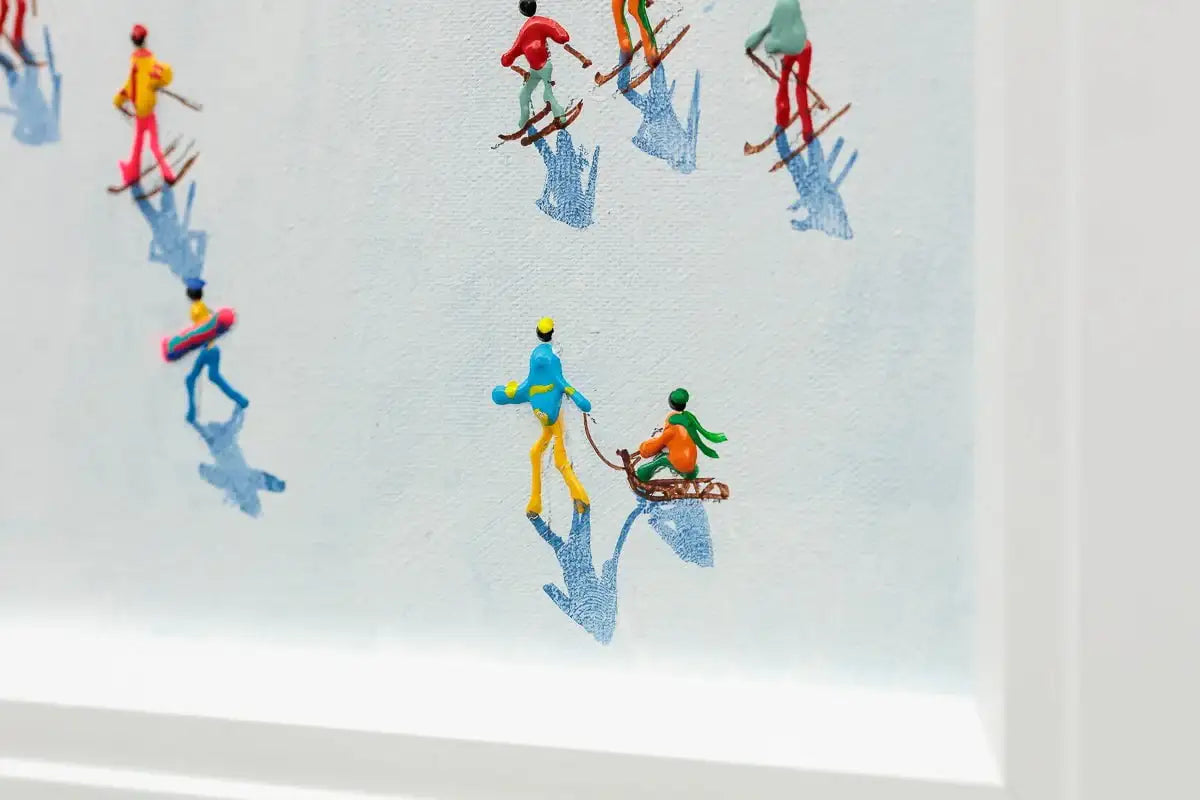 The Ski's The Limit - Original - SOLD by artist Paola Cassais - Wyecliffe Galleries