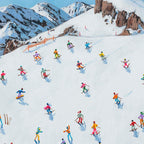 The Ski's The Limit - Original - SOLD by artist Paola Cassais - Wyecliffe Galleries