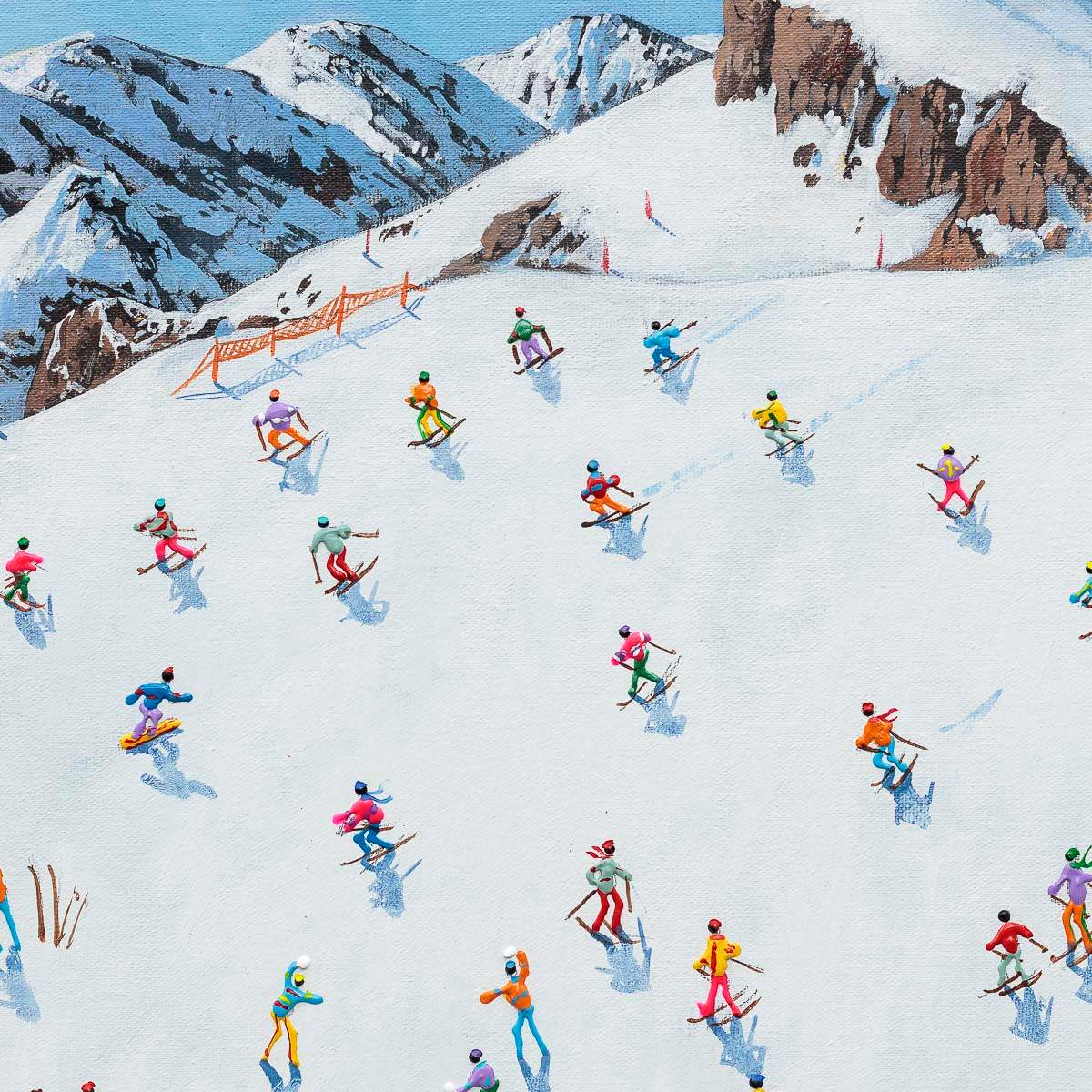 The Ski's The Limit - Original - SOLD by artist Paola Cassais - Wyecliffe Galleries