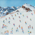 The Ski's The Limit - Original - SOLD by artist Paola Cassais - Wyecliffe Galleries