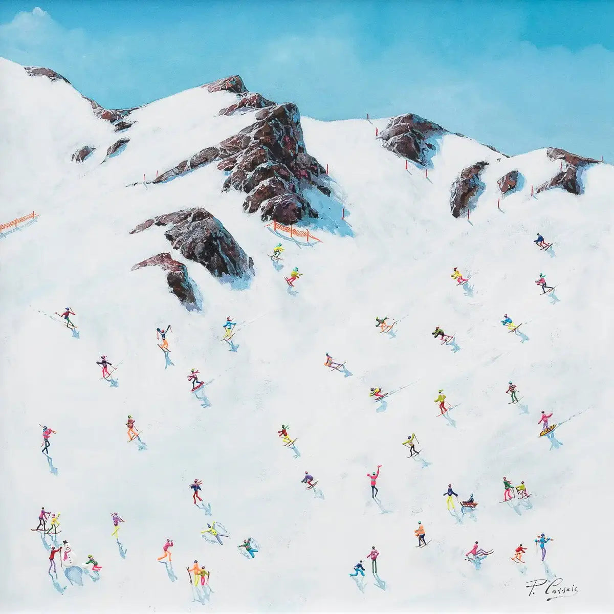 Winter Fun - Original by artist Paola Cassais - Wyecliffe Galleries