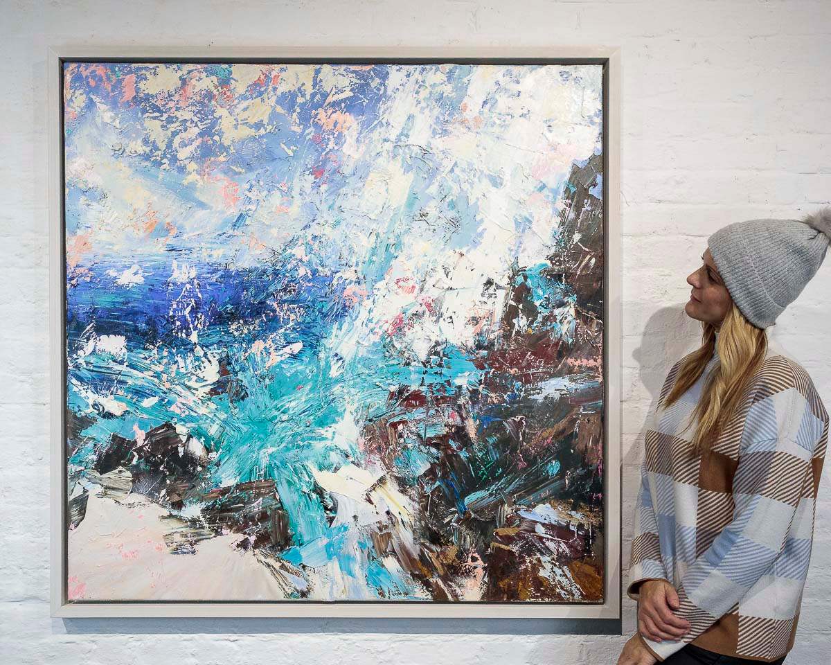 Coral Surf - Original - SOLD by artist Paul Treasure - Wyecliffe Galleries