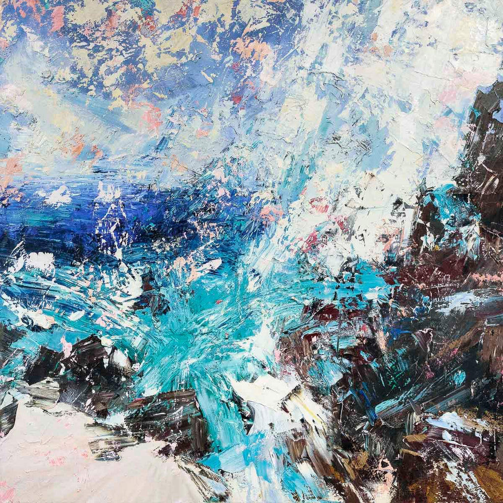 Coral Surf - Original - SOLD by artist Paul Treasure - Wyecliffe Galleries