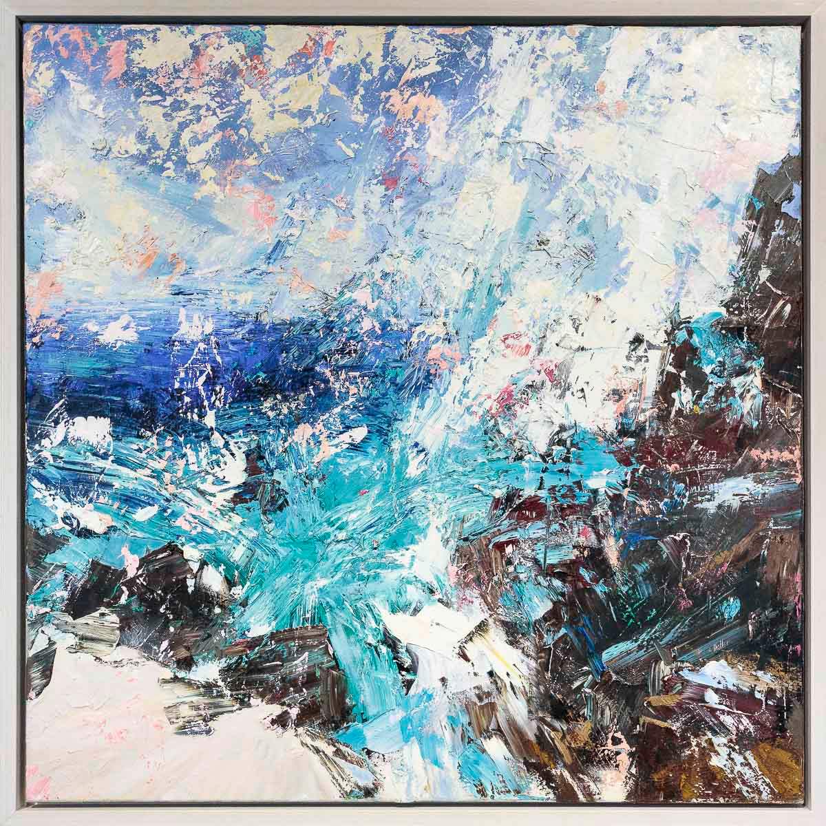 Coral Surf - Original - SOLD by artist Paul Treasure - Wyecliffe Galleries