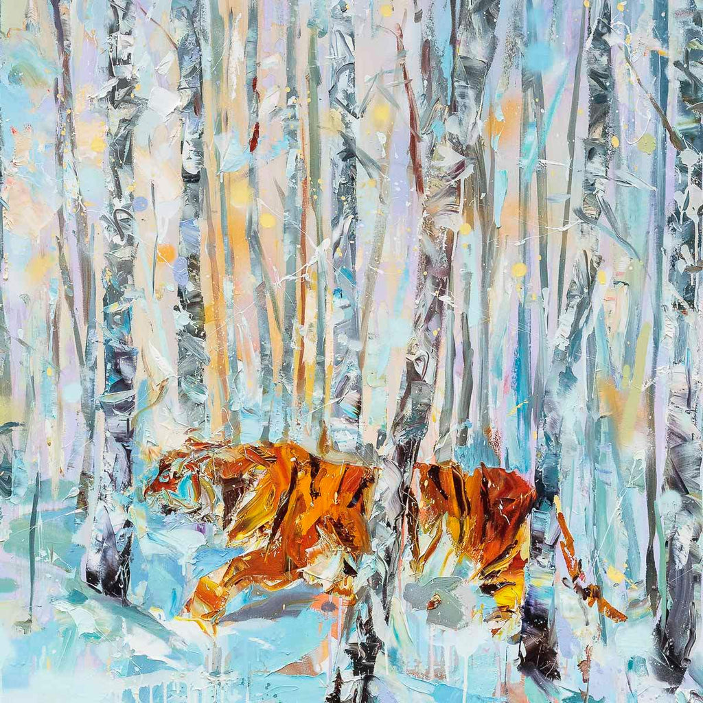 Siberian Tiger - Original - SOLD by artist Paul Wright - Wyecliffe Galleries