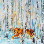 Siberian Tiger - Original - SOLD by artist Paul Wright - Wyecliffe Galleries