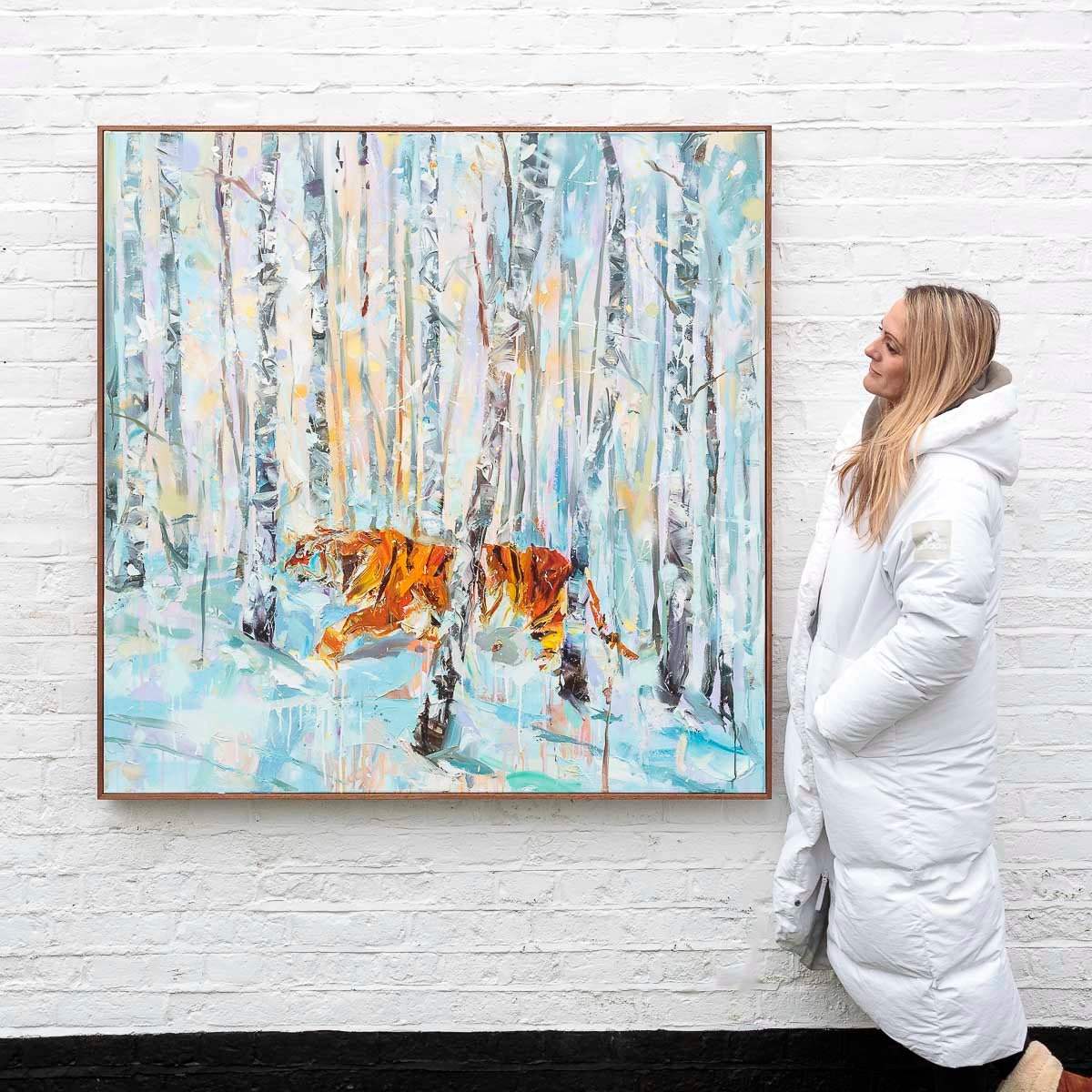 Siberian Tiger - Original - SOLD by artist Paul Wright - Wyecliffe Galleries