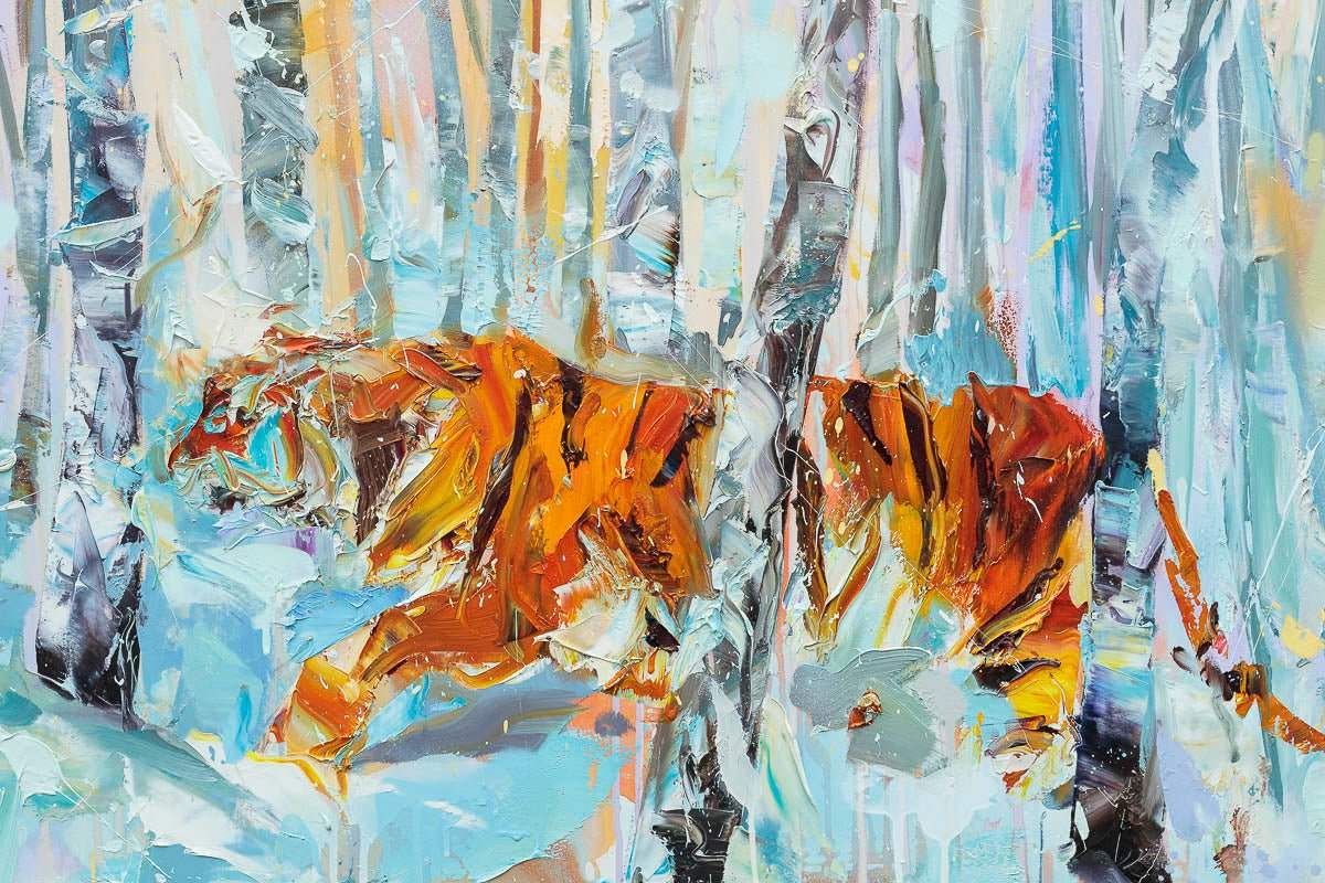 Siberian Tiger - Original - SOLD by artist Paul Wright - Wyecliffe Galleries