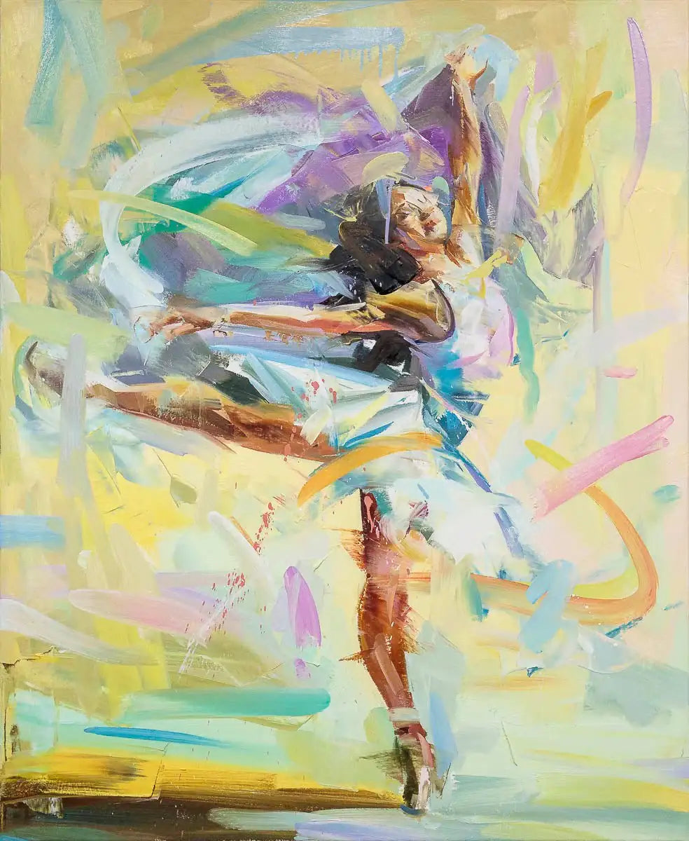 White Spin - Original - SOLD by artist Paul Wright - Wyecliffe Galleries