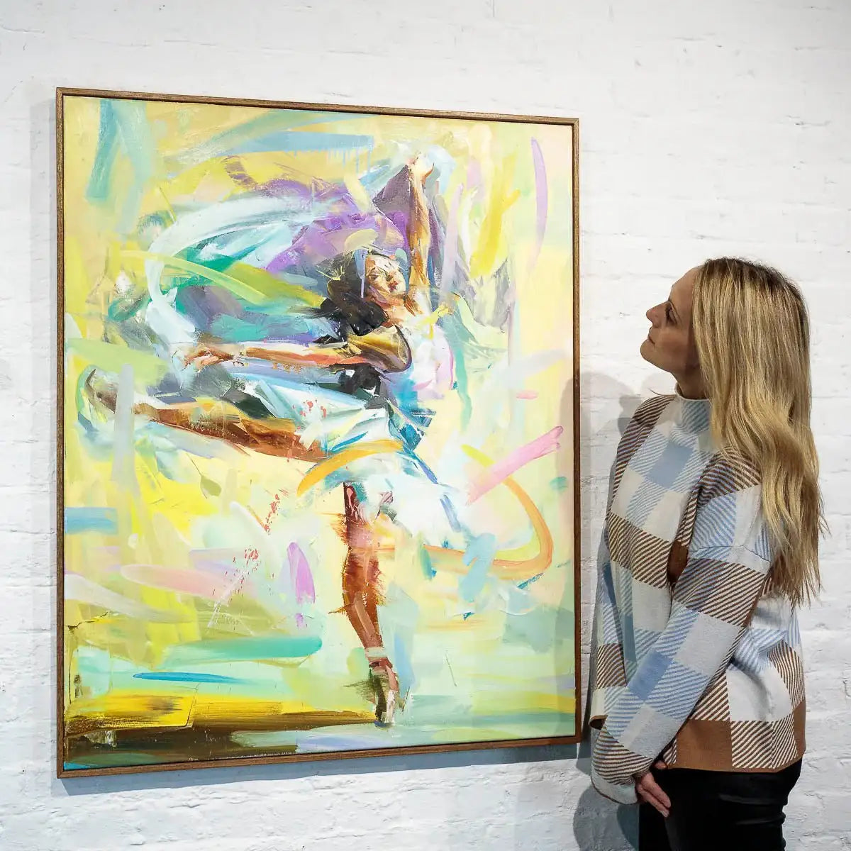 White Spin - Original - SOLD by artist Paul Wright - Wyecliffe Galleries