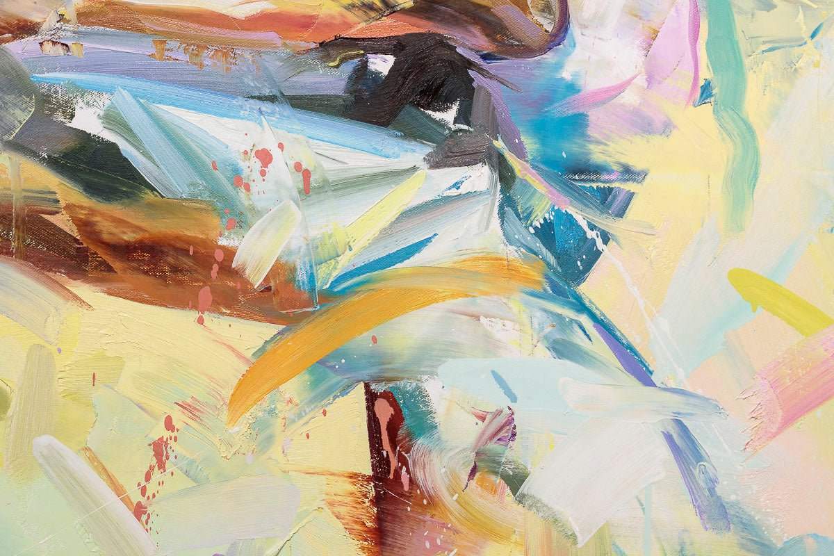 White Spin - Original - SOLD by artist Paul Wright - Wyecliffe Galleries